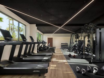 fitness room at wellness hub salgados