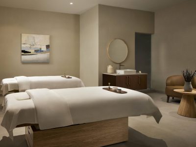 massage room at wellness hub salgados